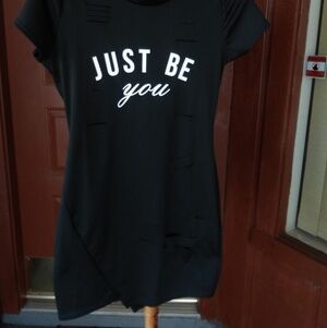 Black Mini Short Sleeve Y2K Dress Size 6